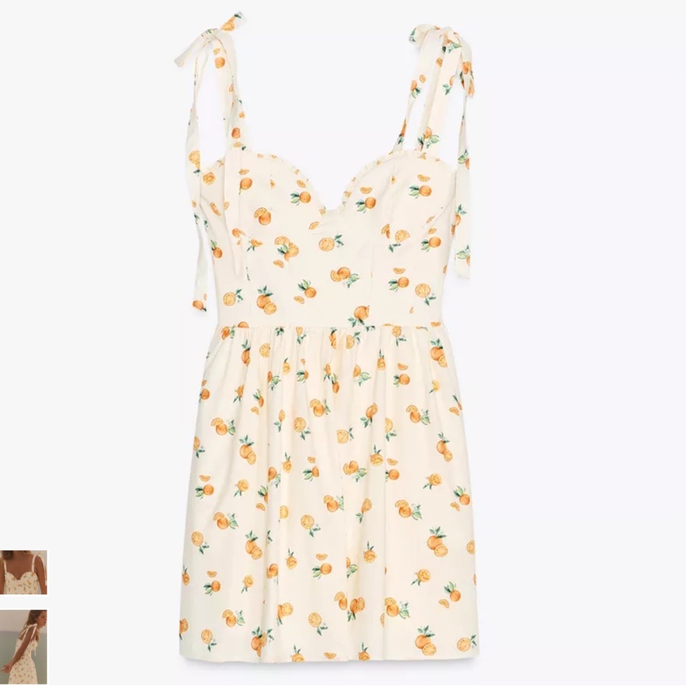 Zara Dress with Orange Print